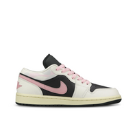 Custom Air Jordan 1 White Black Pink DIY Fonts Low