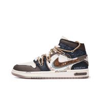 Custom Air Jordan 1 Black White Chocolate Graffiti High