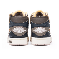 Custom Air Jordan 1 Black White Chocolate Graffiti High