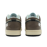 Custom Air Jordan 1 Black Brown Beige With Fonts Low