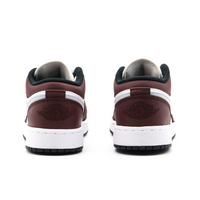 Custom Air Jordan 1 Dark Red White Grey Low