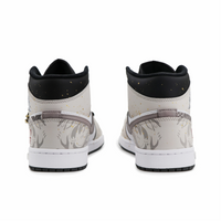 Custom Air Jordan 1 Grey Black Snake Scales