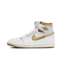 Custom Air Jordan 1 Gold White Snake Theme High