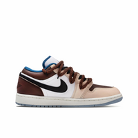 Custom Air Jordan 1 Red-brown Black Light Orange Chinese Character