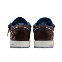 Custom Air Jordan 1 Red-brown Black Light Orange Chinese Character