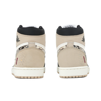 Custom Air Jordan 1 Black Light Brown Snake Scales High
