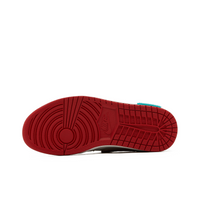 Custom Air Jordan 1 Grey Red Snake Scales Low