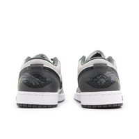 Custom Air Jordan 1 Grey Black Snake Scales Low