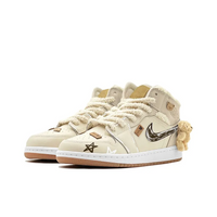 Custom Air Jordan 1 Light Brown Chocolate Little Bear
