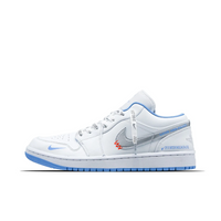 Custom Air Jordan 1 White Blue Sliver Low