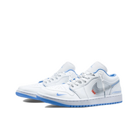 Custom Air Jordan 1 White Blue Sliver Low