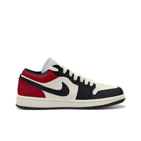 Custom Air Jordan 1 Black Red Gold Snake Theme Low