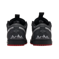 Custom Air Jordan 1 Black Grey Red Low