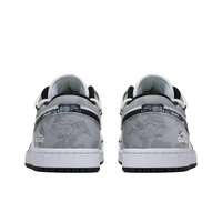 Custom Air Jordan 1 Black Gray Snow Mountain Graffiti