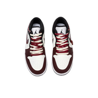 Custom Air Jordan 1 Black Dark Red Snake Scales Low