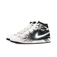 Custom Air Jordan 1 White Black Ink Splash High