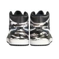 Custom Air Jordan 1 White Black Ink Splash High