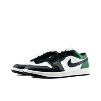 Custom Air Jordan 1 Black White Green Low