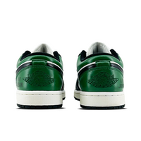 Custom Air Jordan 1 Black White Green Low