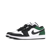 Custom Air Jordan 1 Black White Green Gray Texture Low