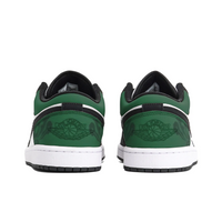 Custom Air Jordan 1 Black White Green Gray Texture Low