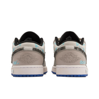 Custom Air Jordan 1 Grey Black Milky Brown Blue Graffiti