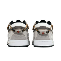 Custom Air Jordan 1 White Milky Brown Snake Theme Low
