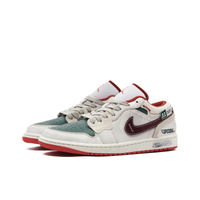 Custom Air Jordan 1 White Green Red Low