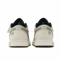 Custom Air Jordan 1 Light Grey Green Snake Scales Low