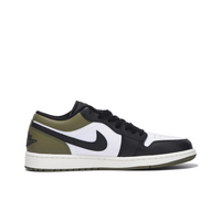 Custom Air Jordan 1 Black White Green Low