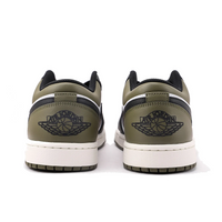Custom Air Jordan 1 Black White Green Low