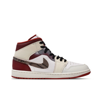 Custom Air Jordan 1 Red Beige Brown Snake Scales High
