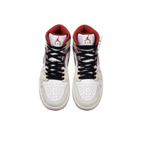 Custom Air Jordan 1 Red Beige Brown Snake Scales High