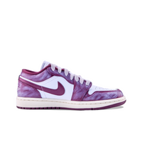 Custom Air Jordan 1 Purple Sliver White Graffiti Low