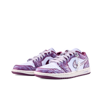 Custom Air Jordan 1 Purple Sliver White Graffiti Low