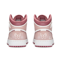 Custom Air Jordan 1 Pink White Snow