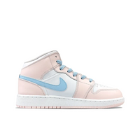 Custom Air Jordan 1 Pink Blue Kitten Fishing Cartoon