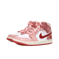 Custom Air Jordan 1 Pink Red Love Heart