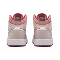Custom Air Jordan 1 Dull Pink White Graffiti