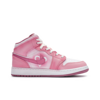Custom Air Jordan 1 Pink White Love Heart