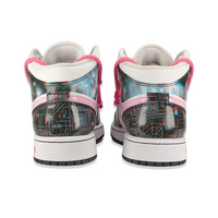 Custom Air Jordan 1 Blue Pink Black Graffiti