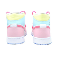 Custom Air Jordan 1 Blue Yellow Pink With Spots