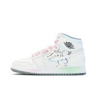 Custom Air Jordan 1 White Light Pink Blue Green High