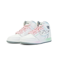 Custom Air Jordan 1 White Light Pink Blue Green High