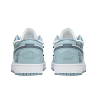 Custom Air Jordan 1 Blue Flowers Low