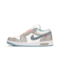 Custom Air Jordan 1 Milky Brown Blue Low