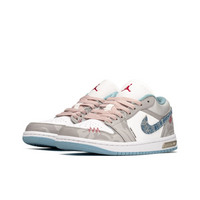 Custom Air Jordan 1 Milky Brown Blue Low