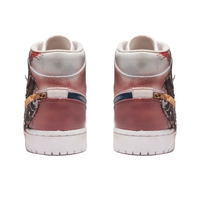 Custom Air Jordan 1 Red Dull Blue Graffiti