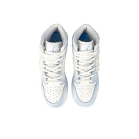 Custom Air Jordan 1 Blue White Fluff And Snowflakes
