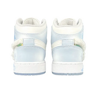Custom Air Jordan 1 Blue White Fluff And Snowflakes